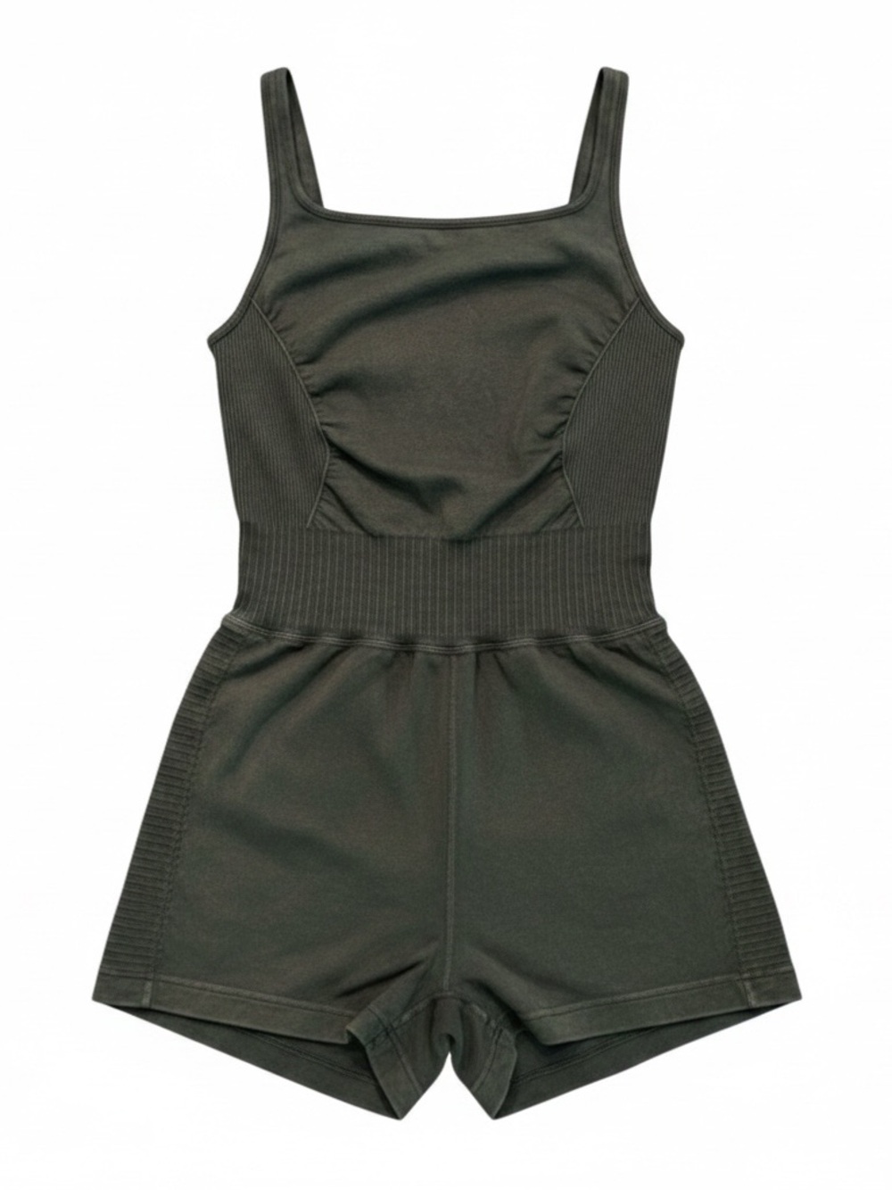 Free People Movement Good Karma High Neck Runsie – XS/S – Olive Green - Picture 2 of 6